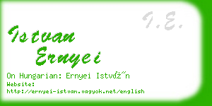 istvan ernyei business card